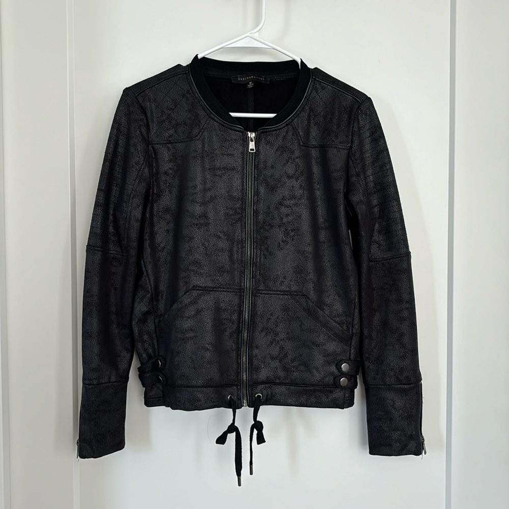 Faux Leather Zip Up